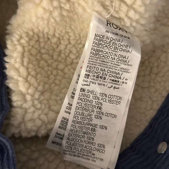 Roxy Blue Corduroy fleece lined Jacket - Picture 7 of 7